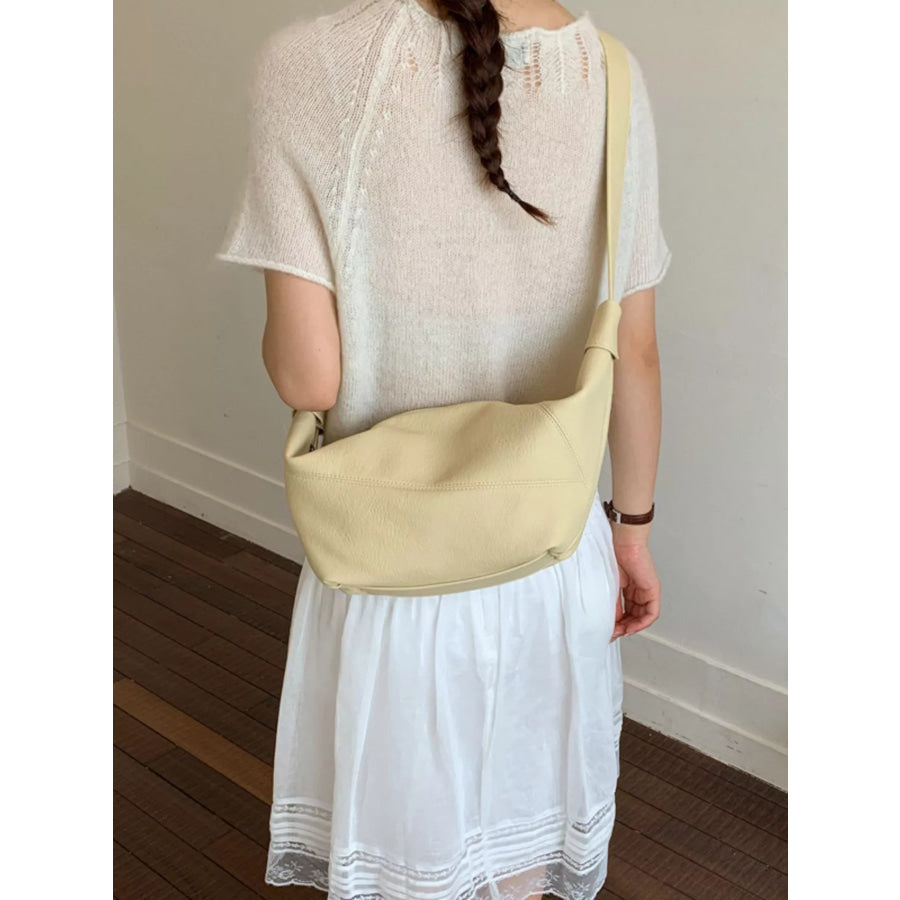 Adjustable Strap Crescent Crossbody Bag Apparel and Accessories