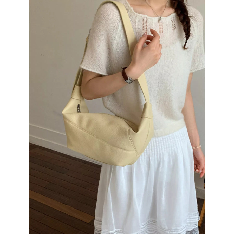 Adjustable Strap Crescent Crossbody Bag Apparel and Accessories