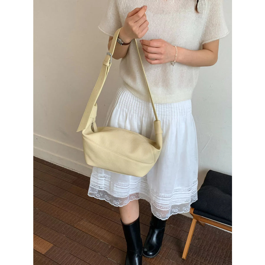 Adjustable Strap Crescent Crossbody Bag Apparel and Accessories