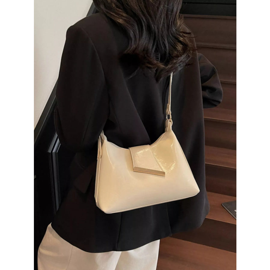Adjustable Strap Crossbody Bag Beige / One Size Apparel and Accessories