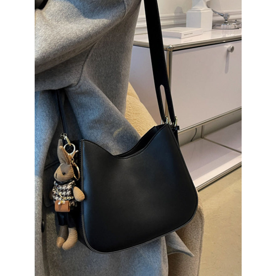 Adjustable Strap Crossbody Bag Black / One Size Apparel and Accessories