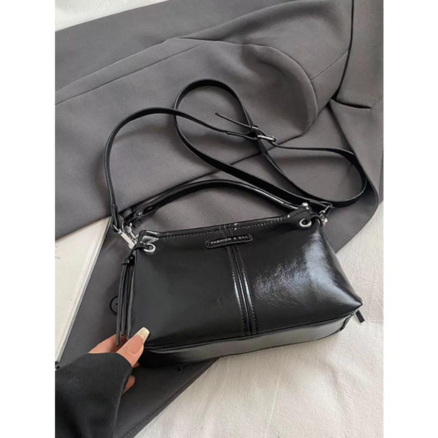 Adjustable Strap Crossbody Bag Black / One Size Apparel and Accessories