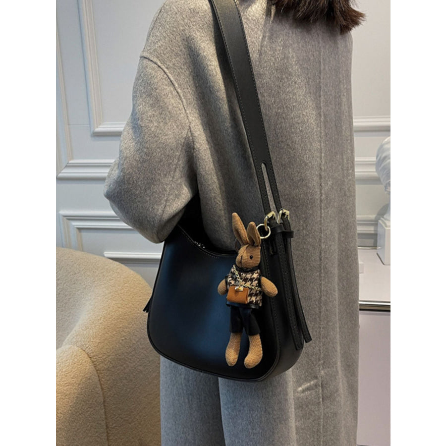 Adjustable Strap Crossbody Bag Black / One Size Apparel and Accessories