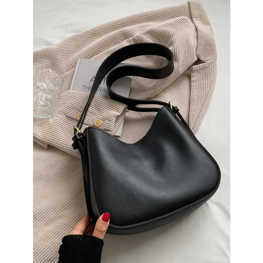 Adjustable Strap Crossbody Bag Black / One Size Apparel and Accessories