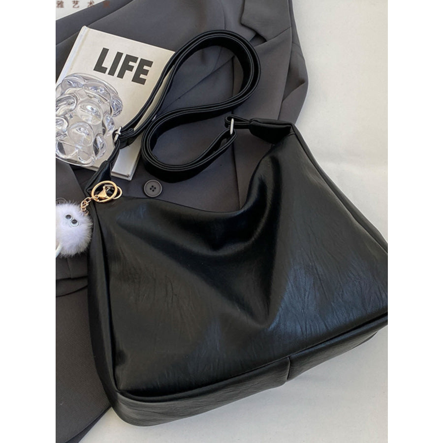 Adjustable Strap Crossbody Bag Black / One Size Apparel and Accessories