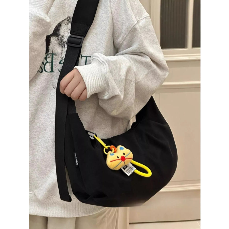 Adjustable Strap Crossbody Bag Black / One Size Apparel and Accessories