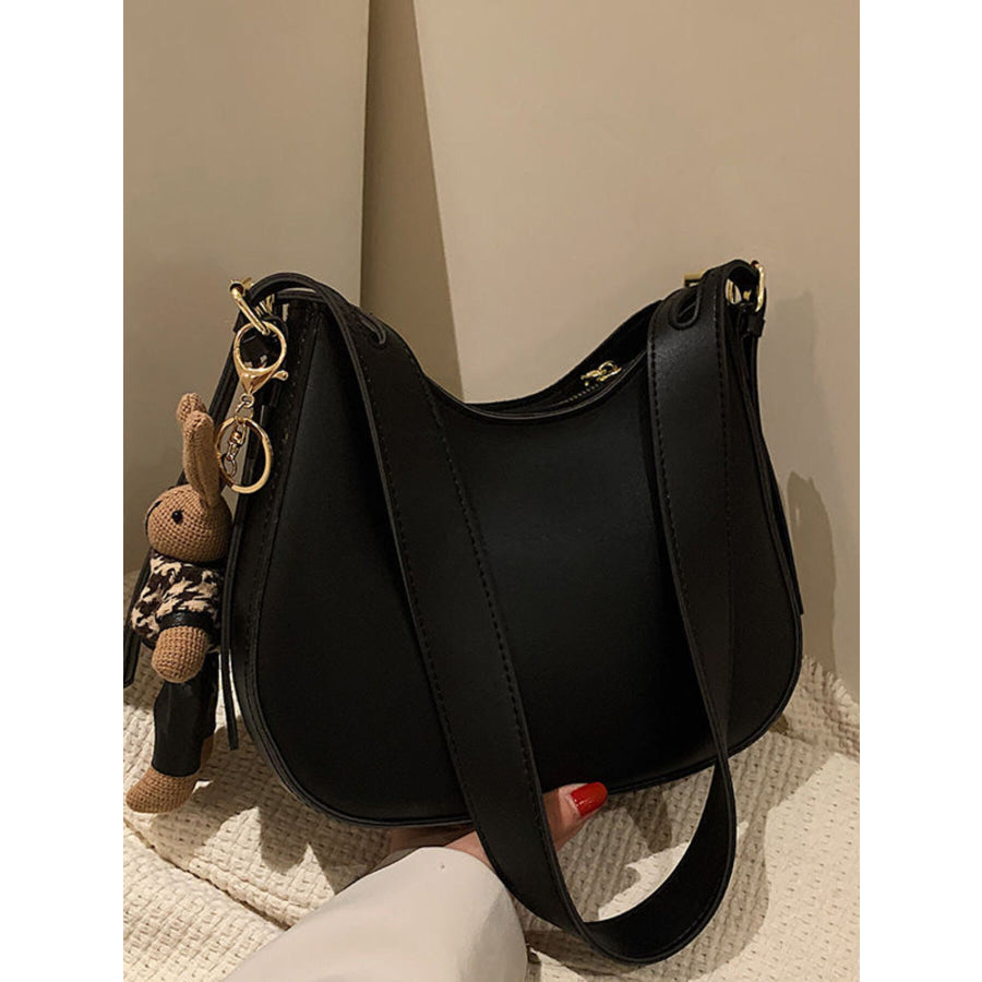 Adjustable Strap Crossbody Bag Black / One Size Apparel and Accessories