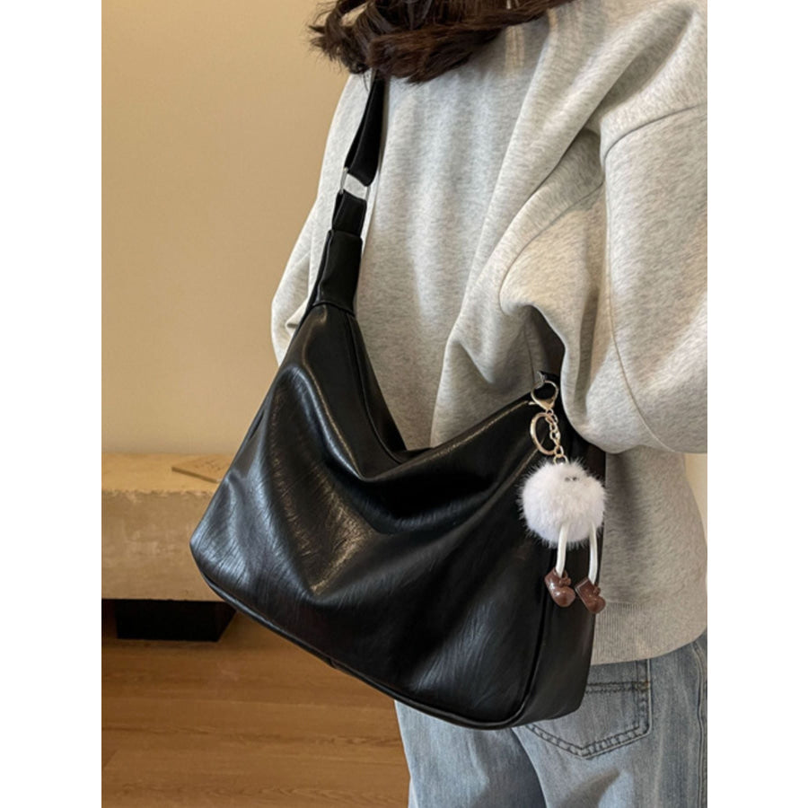 Adjustable Strap Crossbody Bag Black / One Size Apparel and Accessories