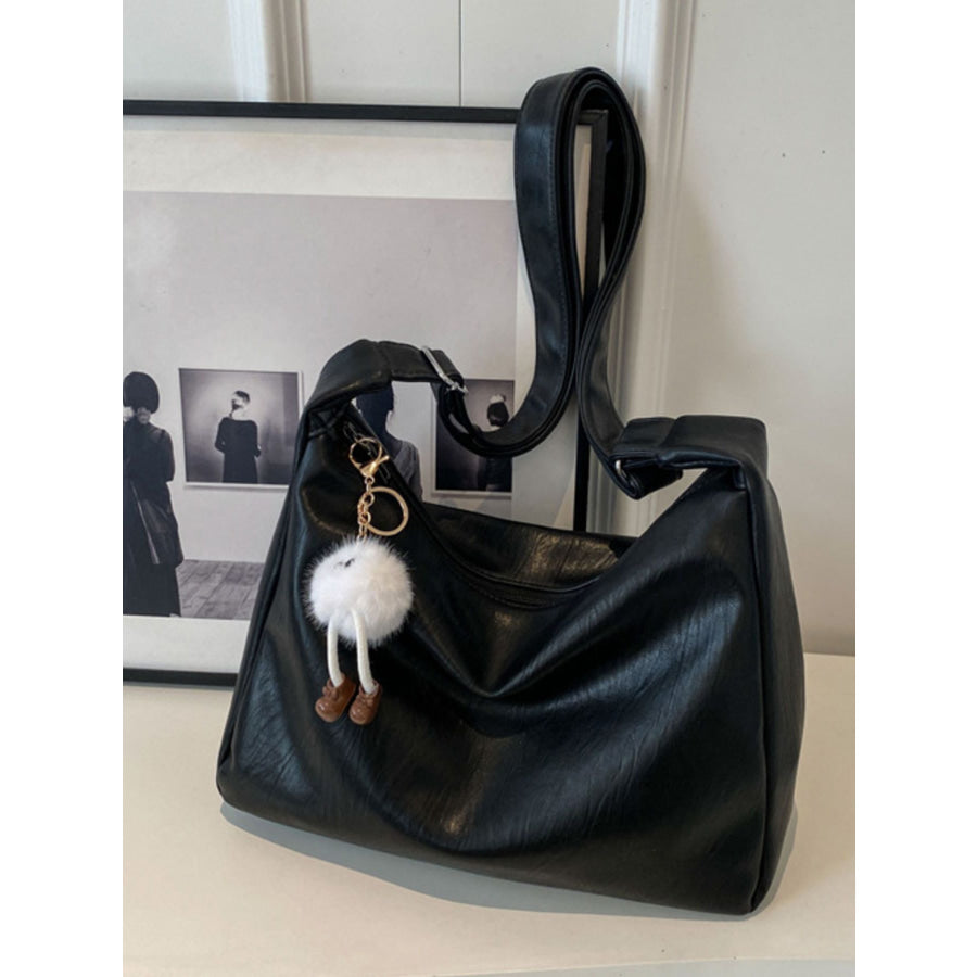 Adjustable Strap Crossbody Bag Black / One Size Apparel and Accessories