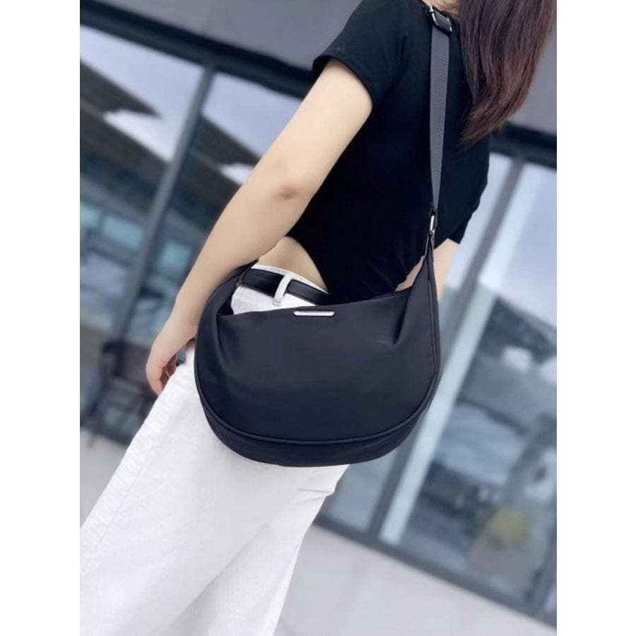 Adjustable Strap Crossbody Bag Black / One Size Apparel and Accessories