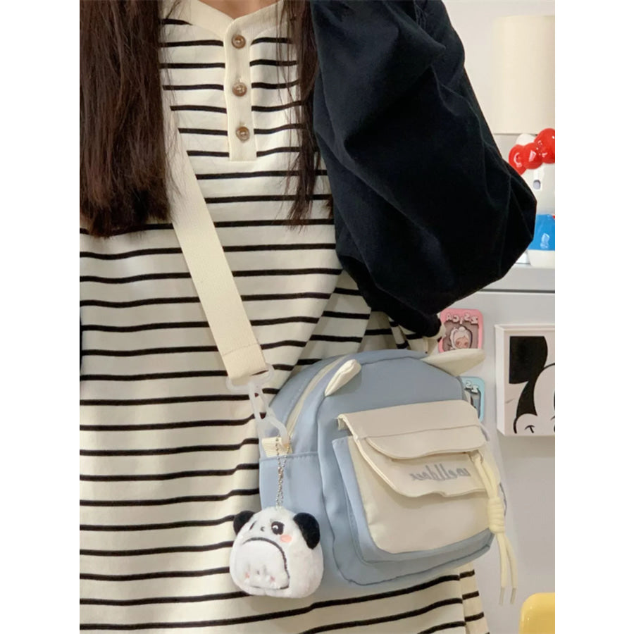 Adjustable Strap Crossbody Bag Blue / One Size Apparel and Accessories