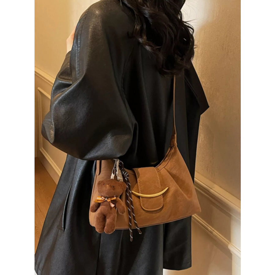 Adjustable Strap Crossbody Bag Brown / One Size Apparel and Accessories