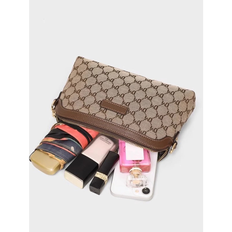 Adjustable Strap Crossbody Bag Brown / ONESIZE Apparel and Accessories
