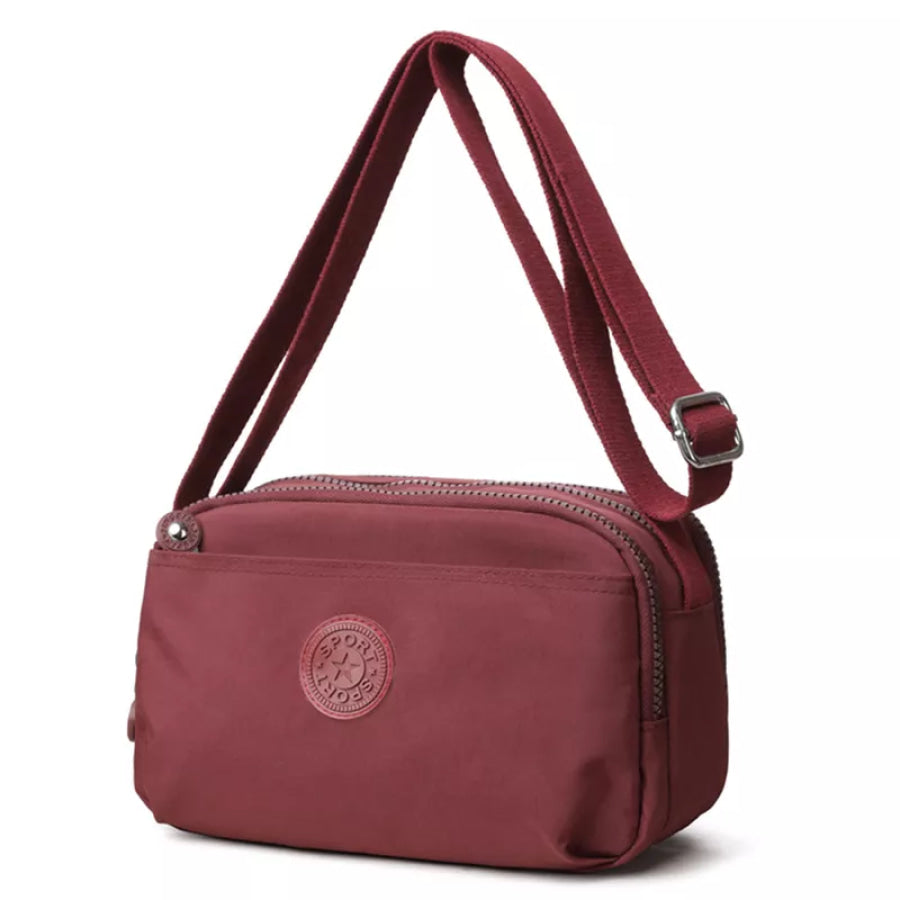 Adjustable Strap Crossbody Bag Burgundy / ONESIZE Apparel and Accessories