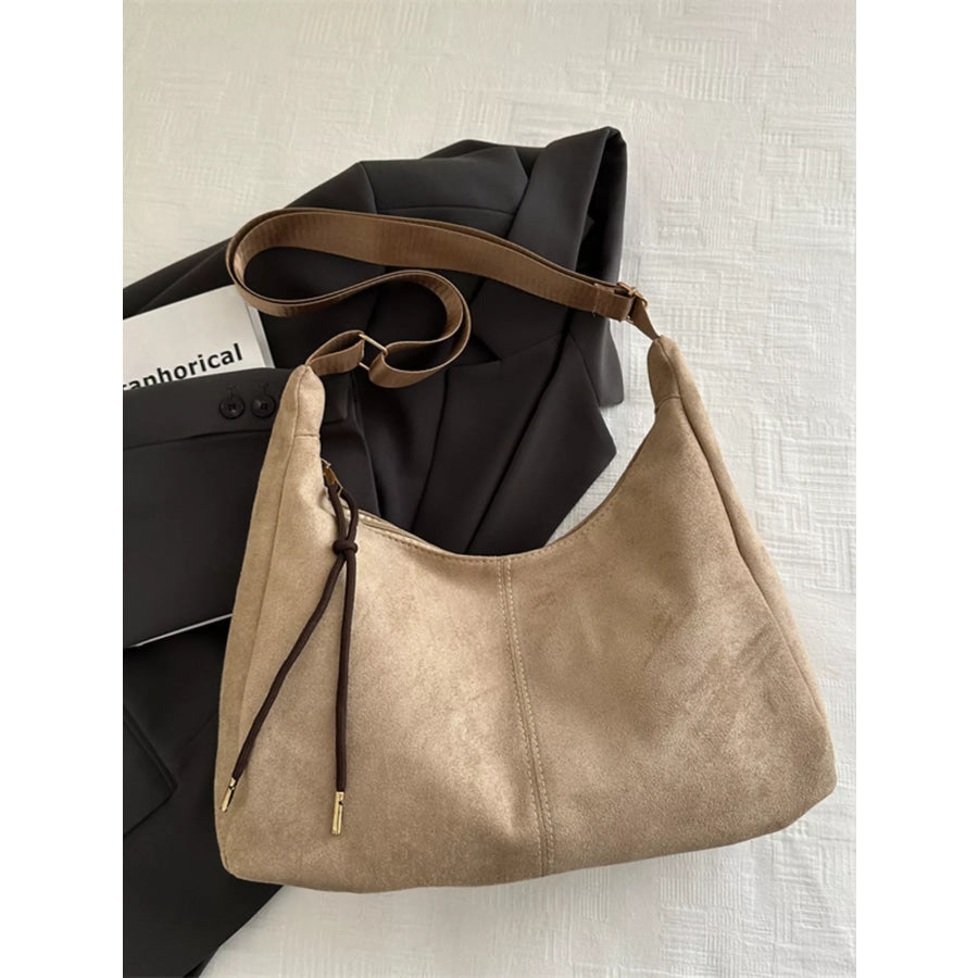 Adjustable Strap Crossbody Bag Khaki / One Size Apparel and Accessories
