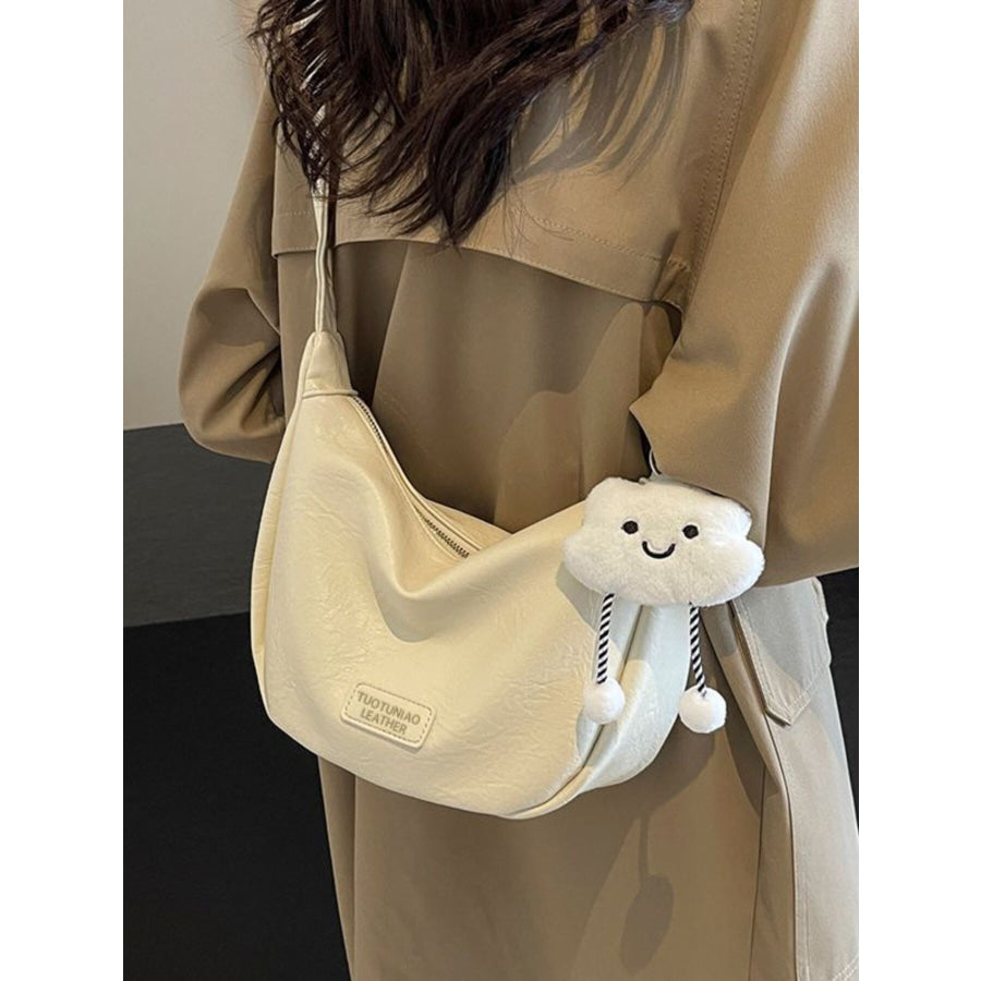 Adjustable Strap Crossbody Bag Off-white / One Size Apparel and Accessories