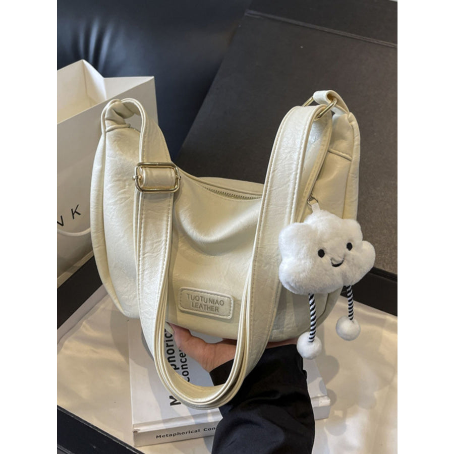 Adjustable Strap Crossbody Bag Off-white / One Size Apparel and Accessories