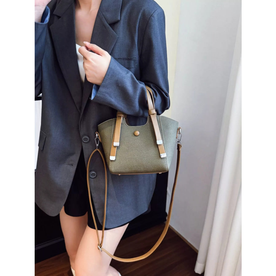 Adjustable Strap Crossbody Bag Olive Brown / onesize Apparel and Accessories