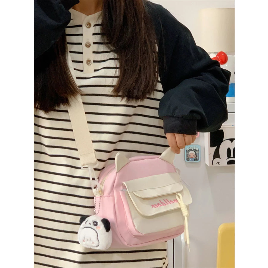 Adjustable Strap Crossbody Bag Pink / One Size Apparel and Accessories