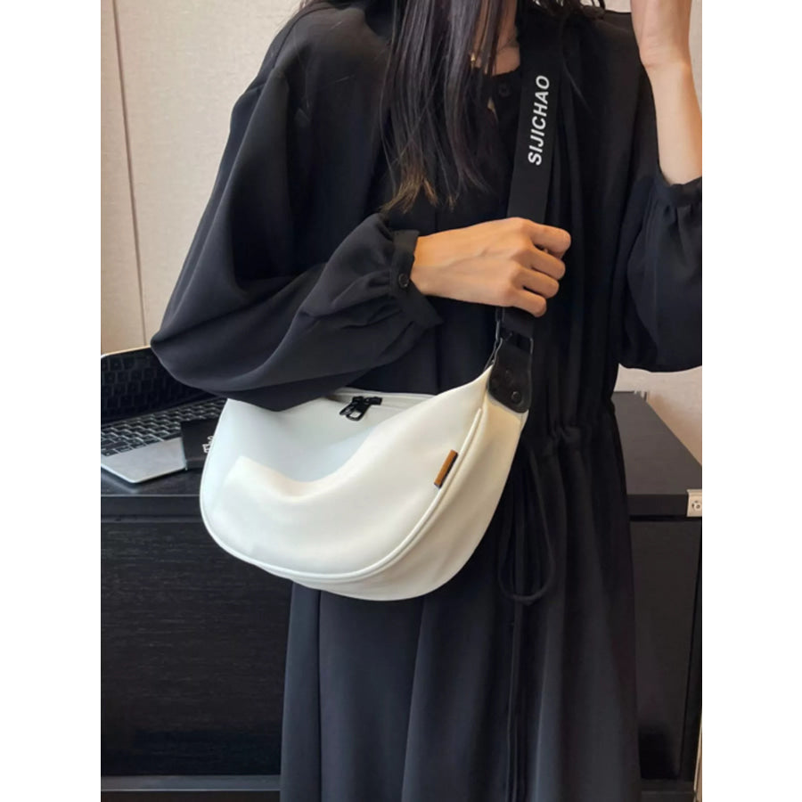 Adjustable Strap Crossbody Bag White / One Size Apparel and Accessories