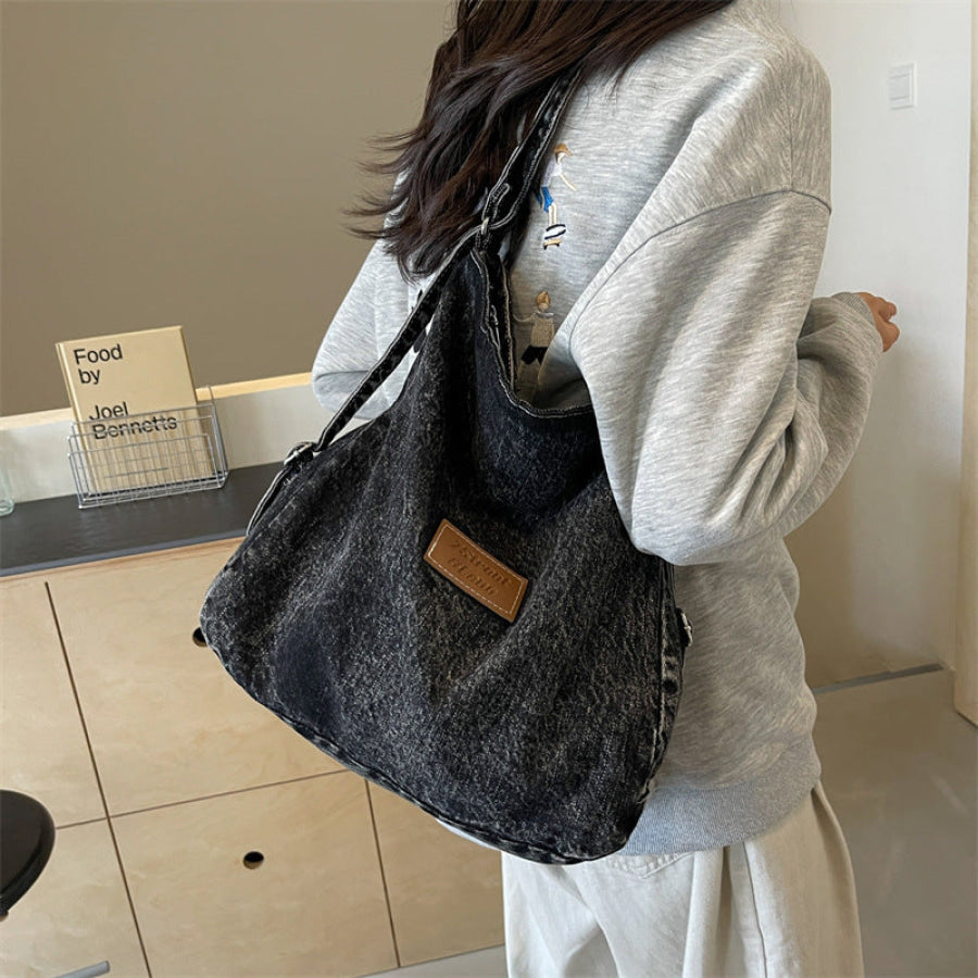 Adjustable Strap Denim Shoulder Bag Apparel and Accessories