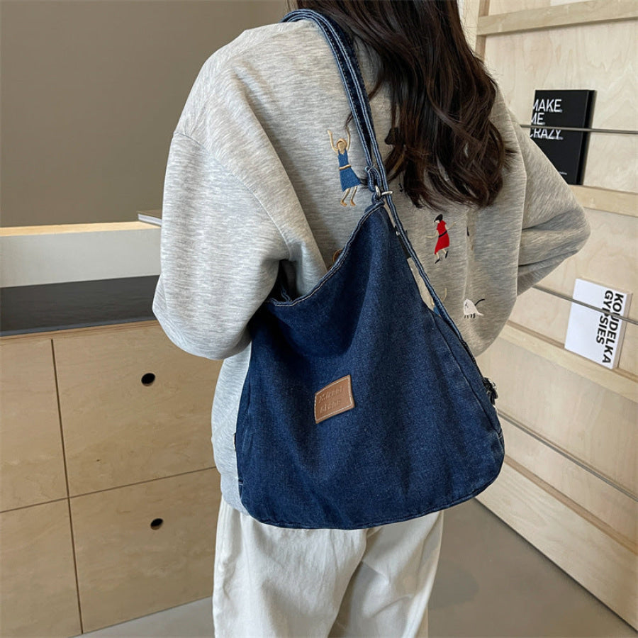 Adjustable Strap Denim Shoulder Bag Apparel and Accessories