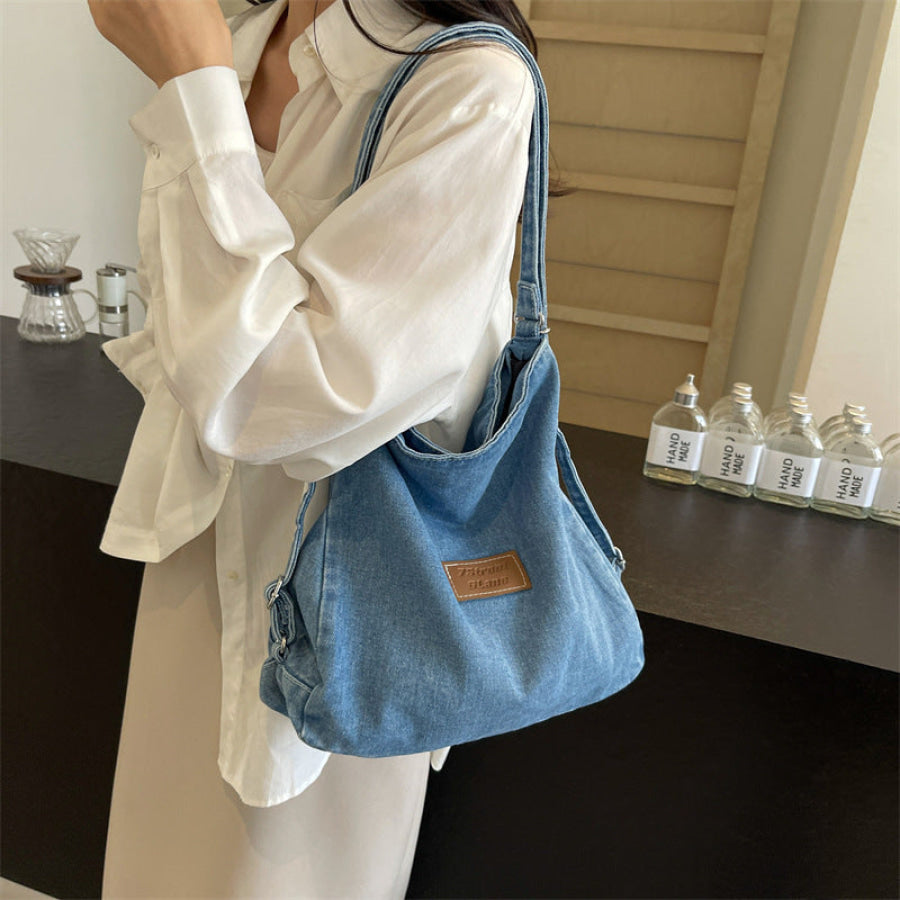 Adjustable Strap Denim Shoulder Bag Apparel and Accessories