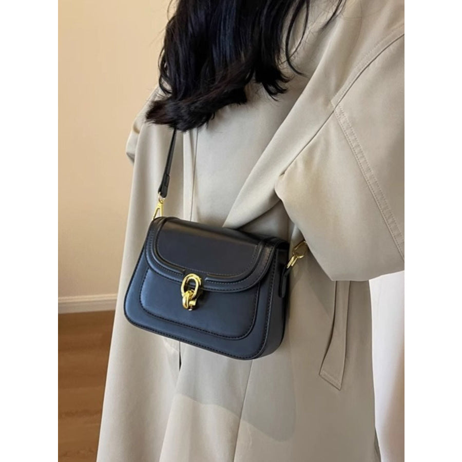 Adjustable Strap Flap Crossbody Bag Apparel and Accessories