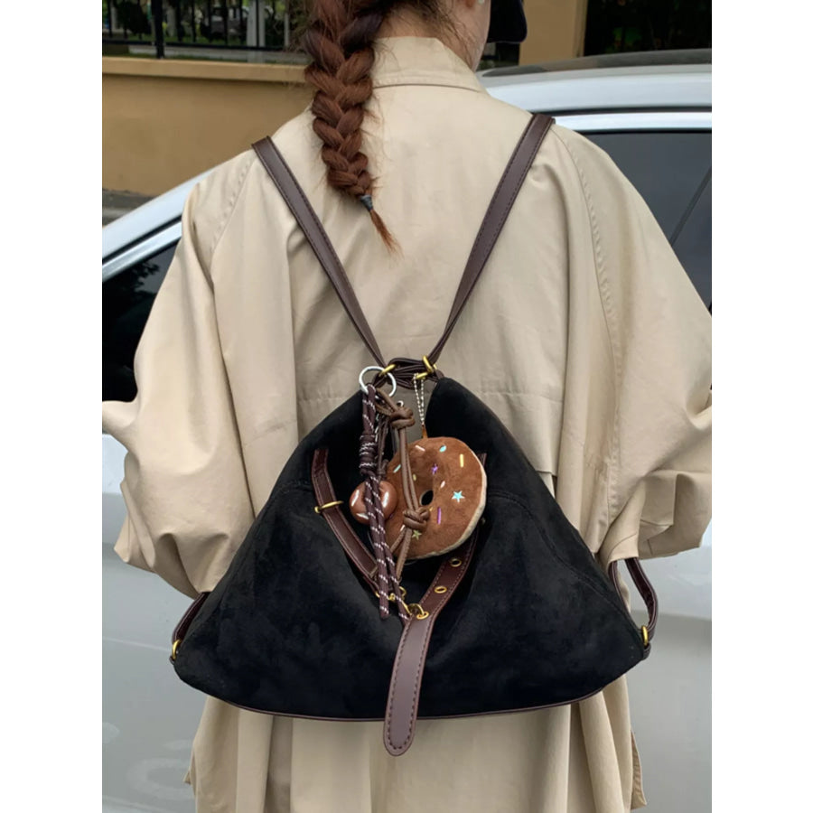 Adjustable Strap Handbag with Charm Apparel and Accessories