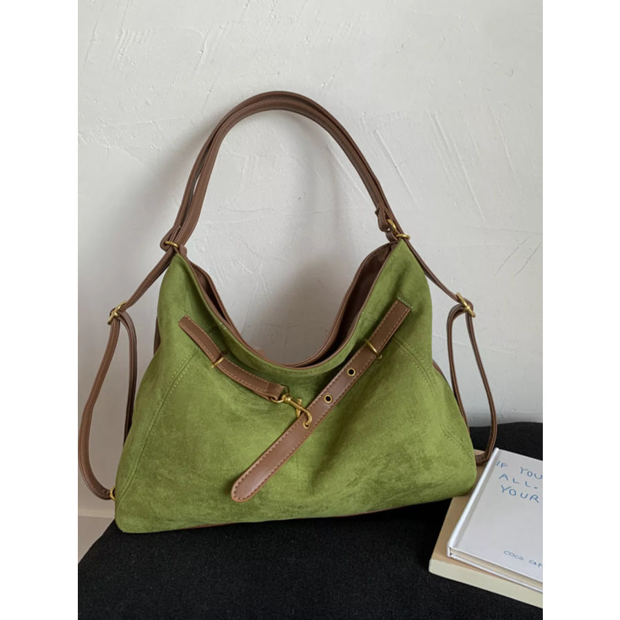 Adjustable Strap Handbag with Charm Apparel and Accessories