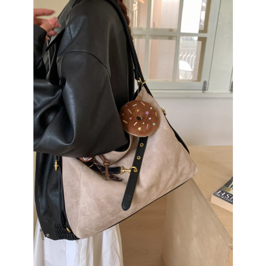 Adjustable Strap Handbag with Charm Apparel and Accessories