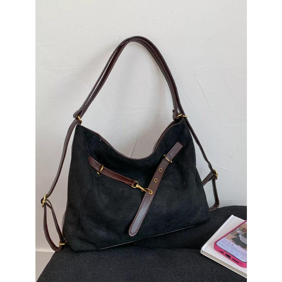 Adjustable Strap Handbag with Charm Apparel and Accessories
