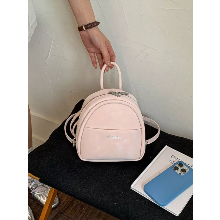 Adjustable Strap Mini Backpack Bag Pink / onesize Apparel and Accessories