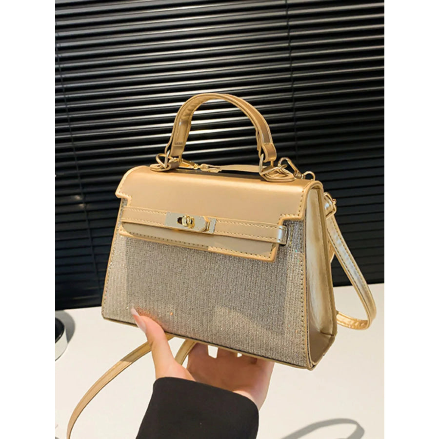 Adjustable Strap Mini Crossbody Bag Gold / One Size Apparel and Accessories