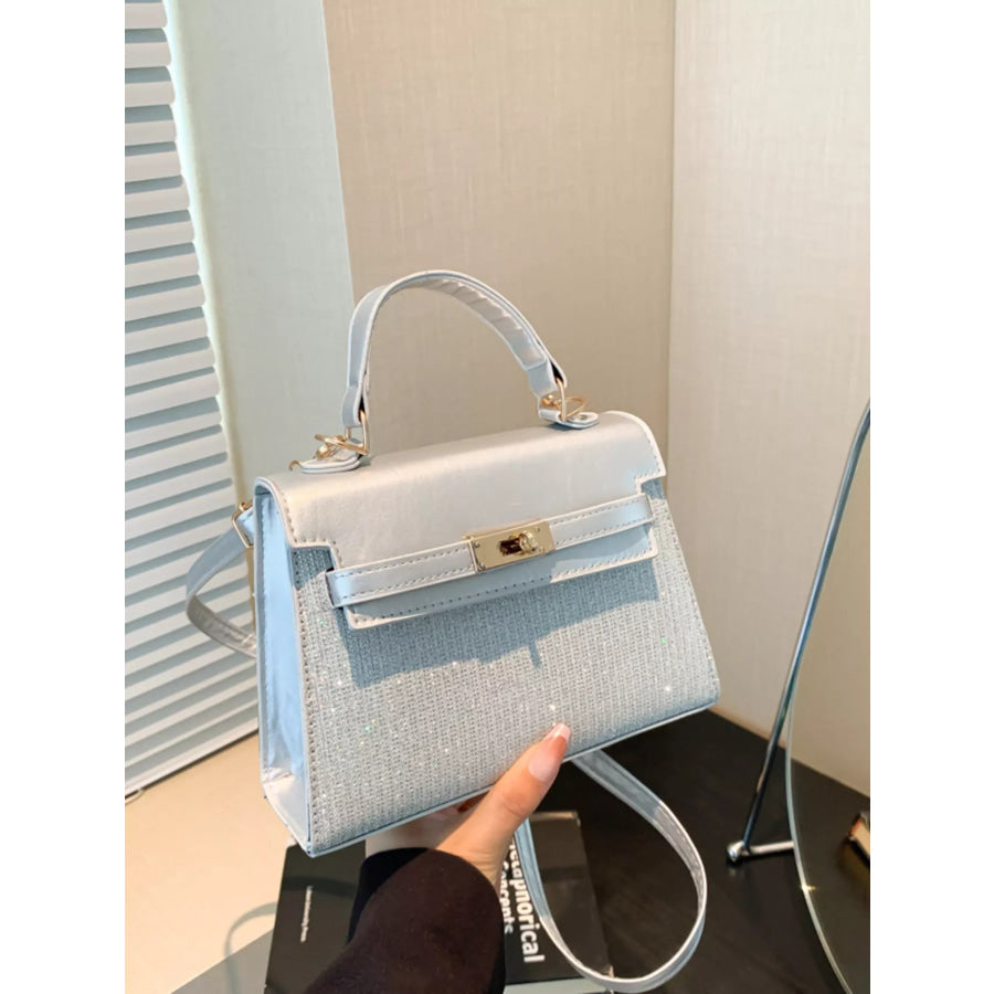 Adjustable Strap Mini Crossbody Bag Silver / One Size Apparel and Accessories