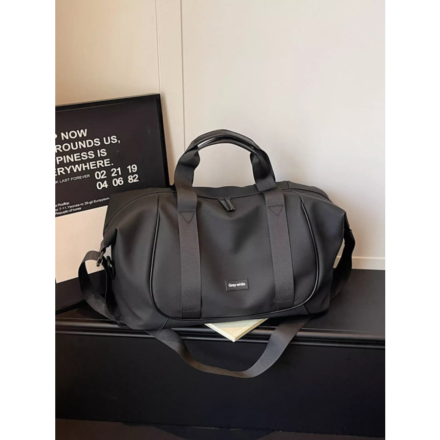 Adjustable Strap Nylon Travel Bag Black / onesize Apparel and Accessories