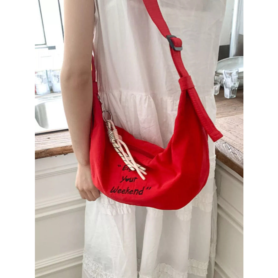 Adjustable Strap Shoulder Bag Red / onesize Apparel and Accessories