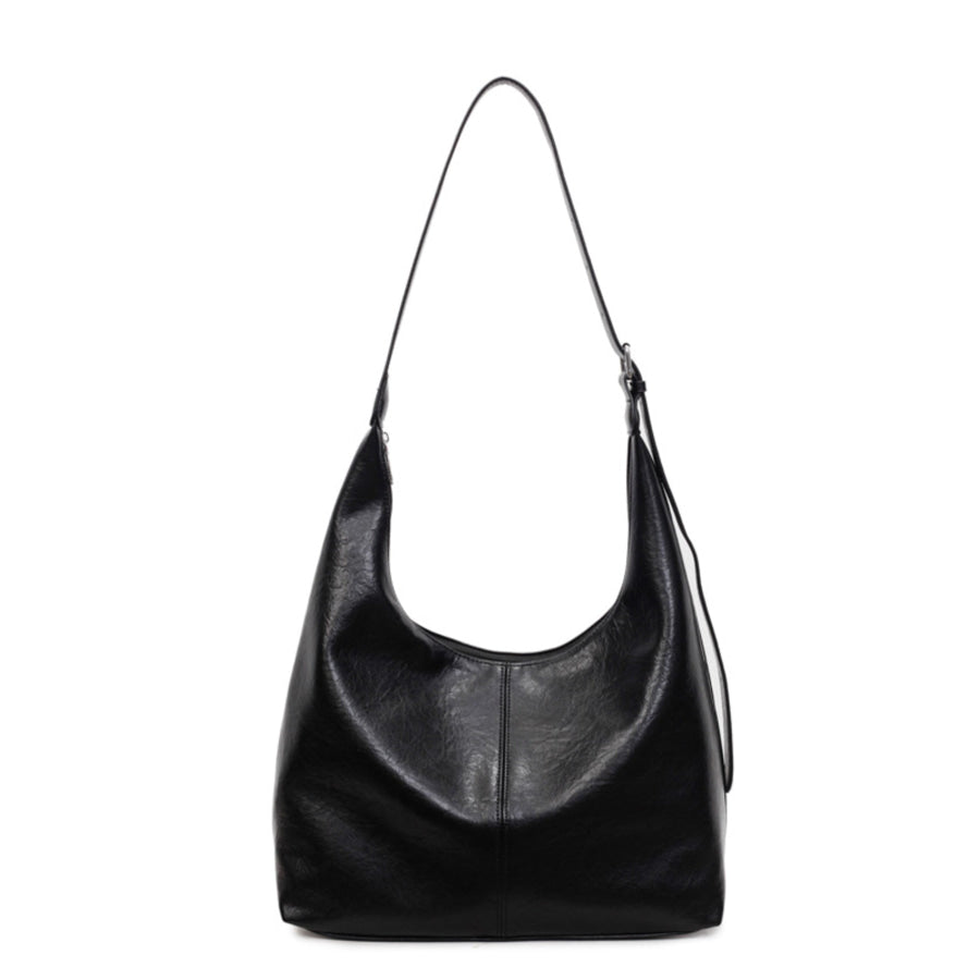 Adjustable Strap Shoulder Bag Black / One Size Apparel and Accessories