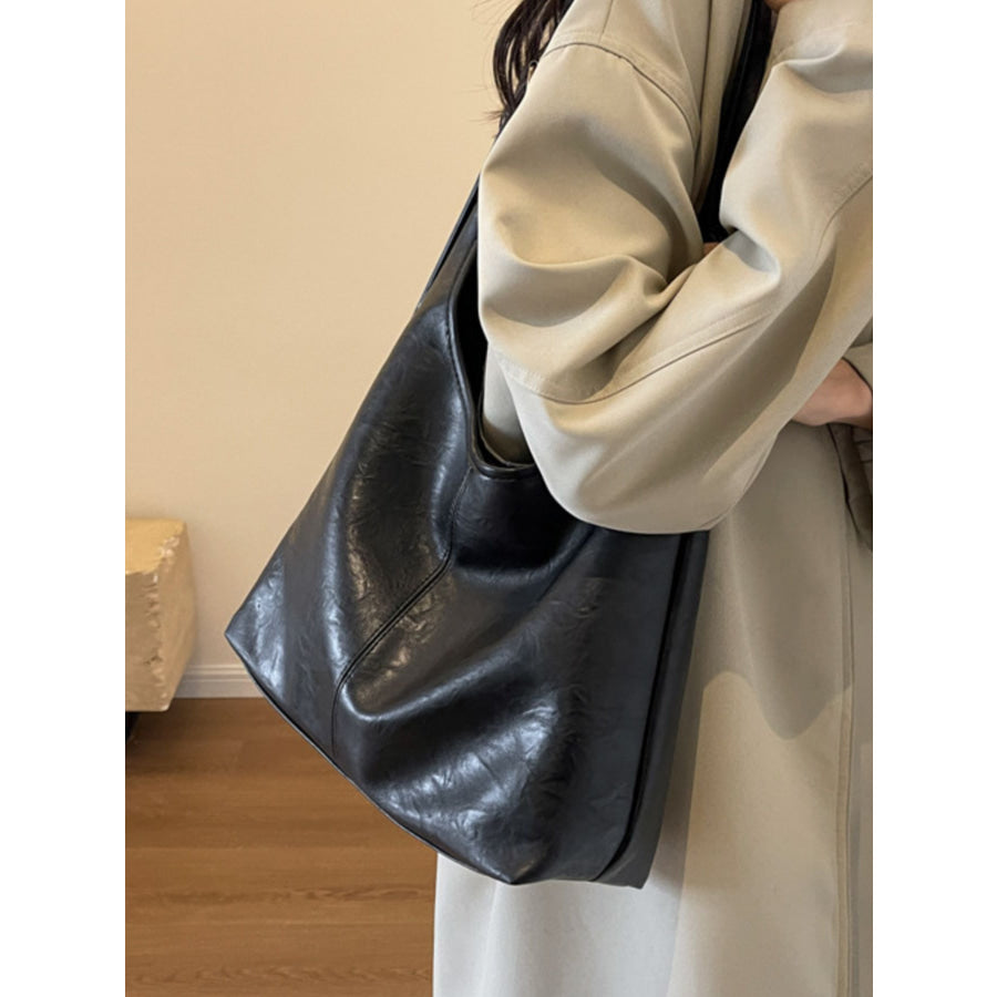 Adjustable Strap Shoulder Bag Black / One Size Apparel and Accessories