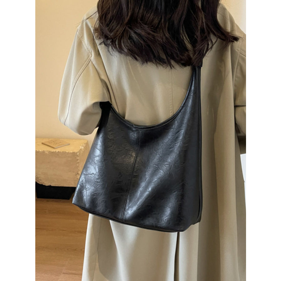 Adjustable Strap Shoulder Bag Black / One Size Apparel and Accessories