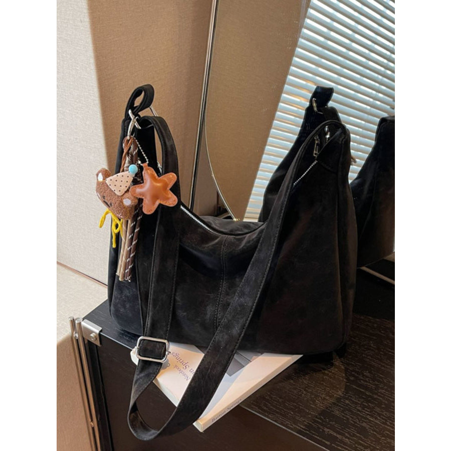 Adjustable Strap Shoulder Bag Black / One Size Apparel and Accessories