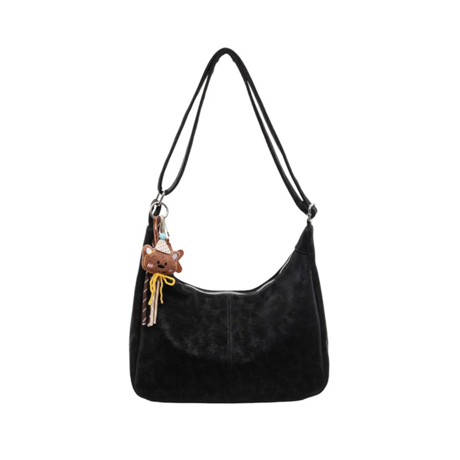 Adjustable Strap Shoulder Bag Black / One Size Apparel and Accessories