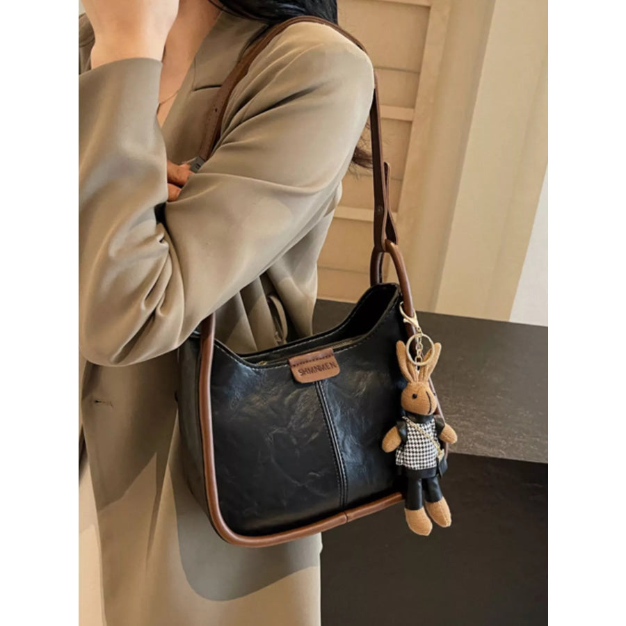 Adjustable Strap Shoulder Bag Black / One Size Apparel and Accessories