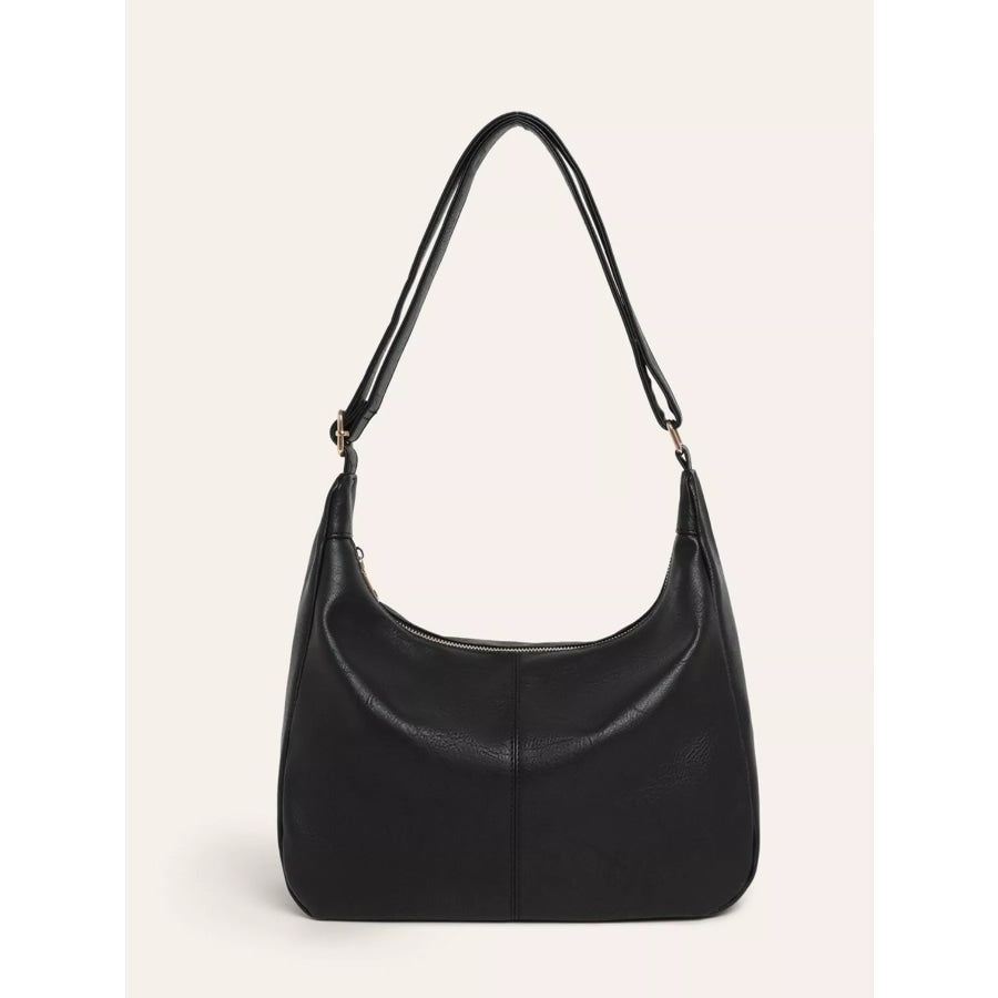 Adjustable Strap Shoulder Bag Black / ONESIZE Apparel and Accessories