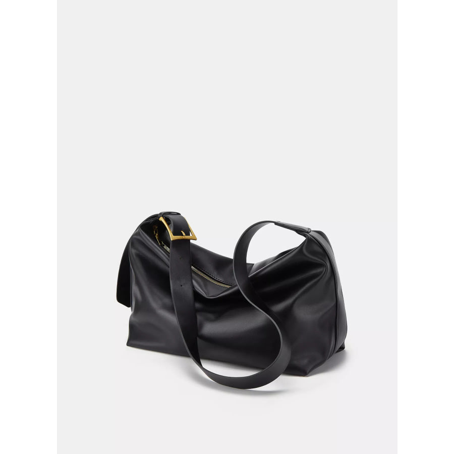 Adjustable Strap Shoulder Bag Black / ONESIZE Apparel and Accessories