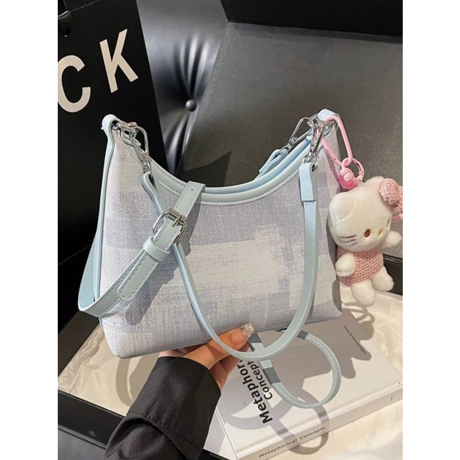 Adjustable Strap Shoulder Bag Blue / One Size Apparel and Accessories