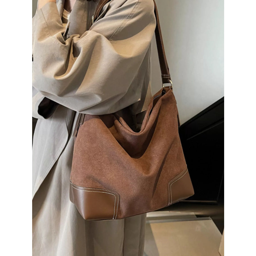 Adjustable Strap Shoulder Bag Brown / ONESIZE Apparel and Accessories