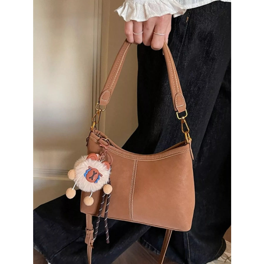 Adjustable Strap Shoulder Bag Caramel / One Size Apparel and Accessories