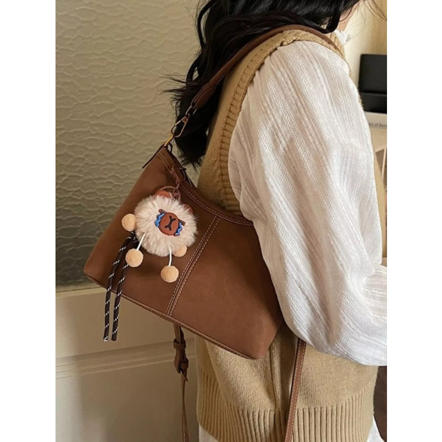 Adjustable Strap Shoulder Bag Caramel / One Size Apparel and Accessories