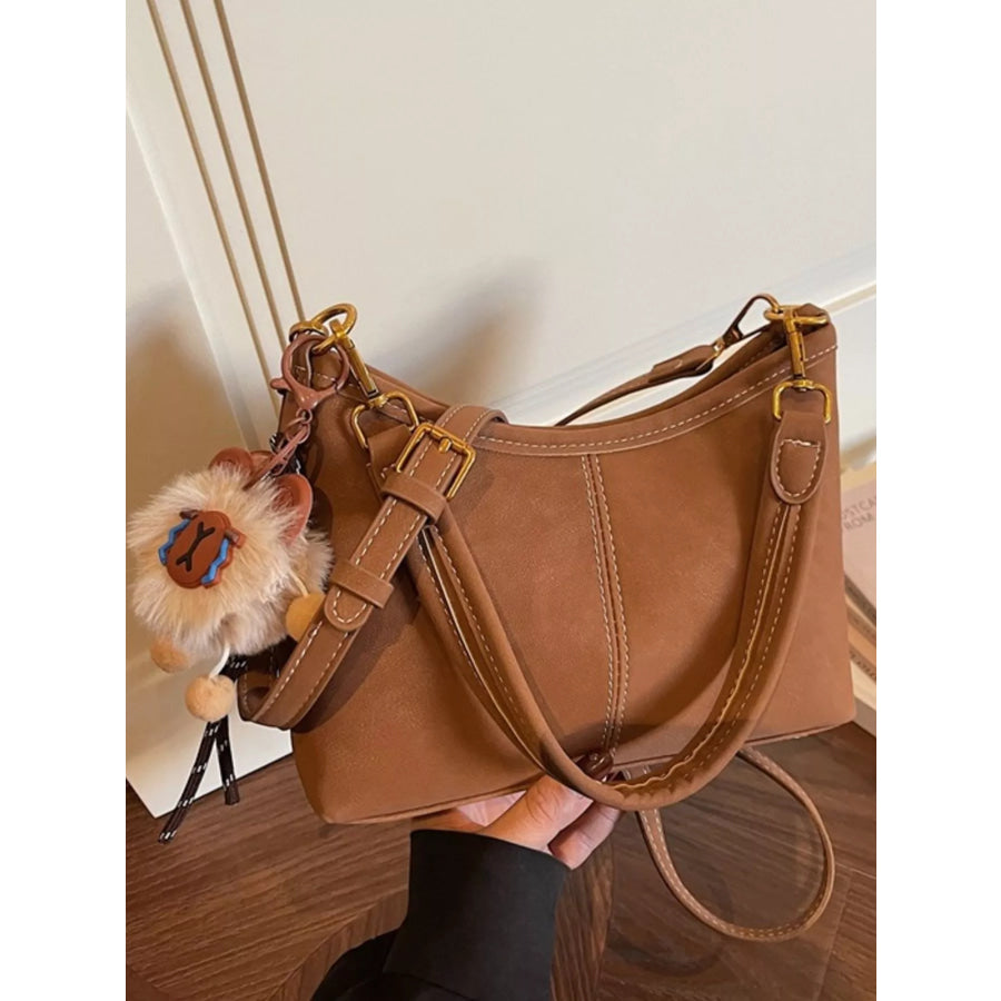 Adjustable Strap Shoulder Bag Caramel / One Size Apparel and Accessories
